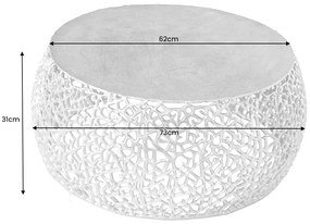 Konferenčný stolík Leaf 75cm strieborná