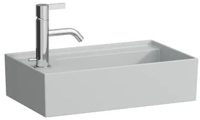 Umývadlo Laufen Kartell 46x28 cm šedá mat bez otvoru pre batériu, bez prepadu H8153357591121