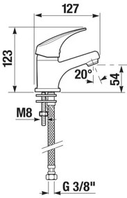 JIKA H3111N10041101 - Umyvadlová batéria TALAS 12,3 cm lesklý chróm