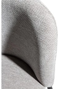 Sivé čalúnené jedálenské kreslá v súprave 2 ks Ginny – MOME