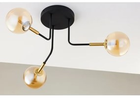 Jupiter 2037 - Luster na tyči BURANO 3xG9/10W/230V čierna/zlatá/béžová