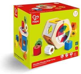 Drevená vkladačka s geometrickými tvarmi