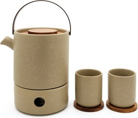 Sivobéžová keramická čajová súprava Umea – Bredemeijer