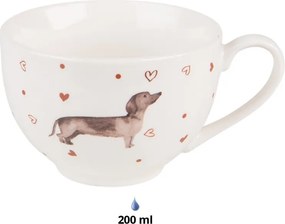 Porcelánový hrnček s jazvečíkom Dachshund Love - 12 * 8 * 10 cm / 300 ml