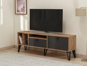 TV stolík/skrinka Dubeki 2 (borovica atlantická + čierna) . Vlastná spoľahlivá doprava až k Vám domov. 1095315
