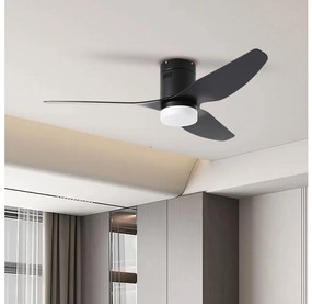 ZEVENTI - LED stropný ventilátor PADUA LED/18W/230V Wi-Fi Tuya čierny + diaľkový ovládač