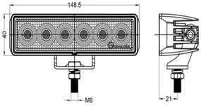 LED Bodové svietidlo pre automobil OSRAM LED/24W/10-30V IP68 5700K