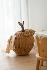 Ferm Living Prútený kôš s vekom Apple