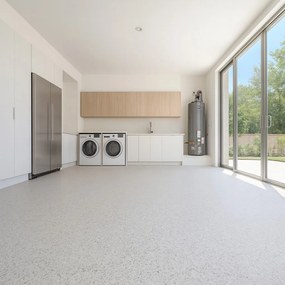 Gerflor, PVC podlaha - lino AladinTex Home 0711 Gravel, na mieru, šíře 4m, béžová, bez podkladu, obývacia izba