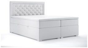 Kontinentálna posteľ 180 cm Gllamy (biela ekokoža) (s úložným priestorom). Vlastná spoľahlivá doprava až k Vám domov. 1044219