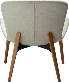 Krémové kreslo z textílie buklé Paragon – DAN-FORM Denmark