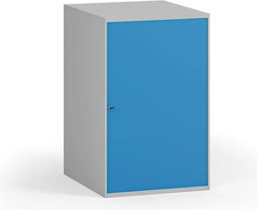 Zásuvková dielenská skrinka na náradie k pracovnému stolu, 810 x 592 x 510 mm, modrá