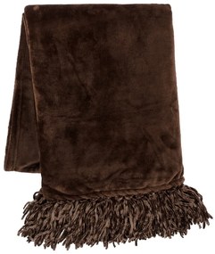 Tmavohnedý pléd Tiseco Home Studio Flanelo, 170 x 130 cm