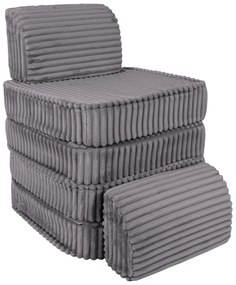 MeowBaby® Churros detská pohovka Basic, Jurassic Grey