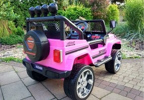 LEAN CARS Elektrické autíčko Jeep S2388 ružové 4x45W