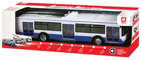RAPPA Trolejbus ktorý hlási zastávky česky - 28 cm - modrý