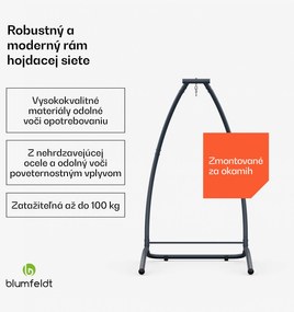 Blumfeldt SwayStation Arch rám hojdacej siete, odolný proti korózii, odolný proti poveternostným vplyvom, vnútorný/ vonkajší priestor, do 100 Kg