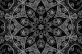 Obraz hypnotická Mandala v čiernobielom prevedení Varianta: 120x80