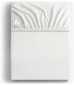 Biela napínacia plachta jersey 160x200 cm Amber – Restilo