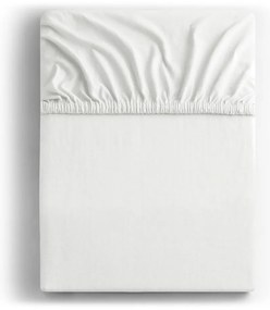 Biela napínacia plachta jersey 220x200 cm Amber – Restilo