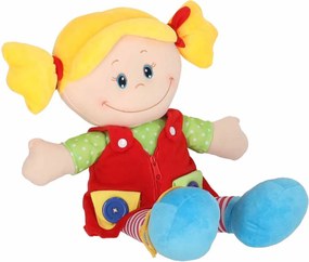 Látková senzorická bábika KIK na učenie obliekania, 46 cm