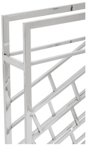 Kovový regál na víno v lesklo striebornej farbe na 24 fliaš Barolo – Premier Housewares