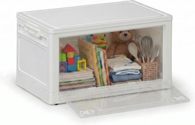 Veľký skladací regálový box XL 62 l, 558x360x310 mm, biely