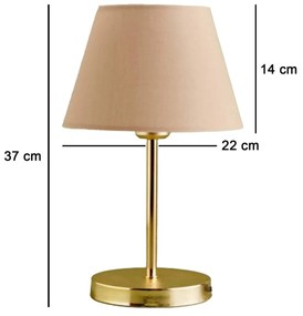 Stolní lampa Shade II béžová/zlatá