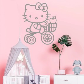Veselá Stena Samolepka na stenu na stenu Mačička Hello Kitty Farba: černá