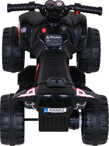 Ramiz Najrýchlejšia batériová štvorkolka pre deti Čierna + 25W motor
