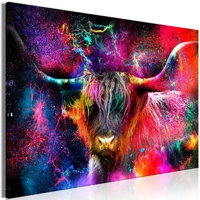 Obraz - Colorful Bull (1 Part) Wide Veľkosť: 120x80, Verzia: Premium Print