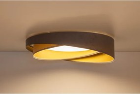 LED stmievateľné stropné svietidlo SM. GALAXY M. 24W/230V pr. 55 cm šedá/béžová/zlatá + diaľkové ovládanie