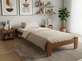 Posteľ Ada 80 x 200 cm, dub Rošt: S lamelovým roštom, Matrac: Matrac COCO MAXI 20 cm