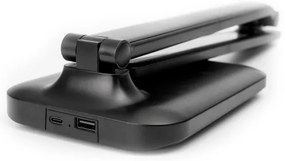 LED stmievateľná dotyková stolová lampa s USB portom REMUS LED/5W/230V čierna