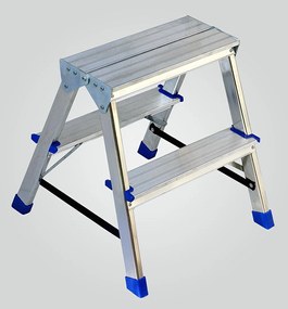 Elkop Hliníkový rebrík s protišmykovými priečkami, 2 priečky