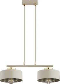 Brilagi - Závesný luster na lanku SPRING 2xE27/60W/230V béžová/zlatá