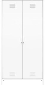 Biela kovová šatníková skriňa 90x185 cm Mission District - Støraa