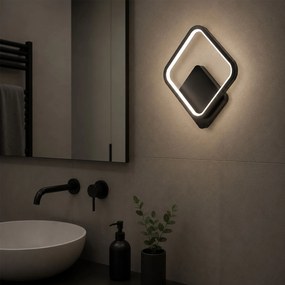 Toolight Toolight, LED nástenné svietidlo, 11W, 3000K, LHJ122-W, 500lm, čierna matná, OSW-03276