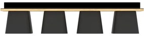 Eglo 390008 - Stropné svietidlo RUSCIO 4xE27/40W/230V čierna/hnedá