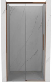 Mexen Rox, posuvné sprchové dvere 100 cm, 8mm číre sklo, ružové zlato profil, 8C2-100-000-60-00