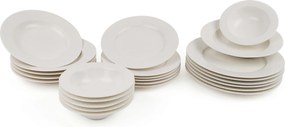 Porcelánová jídelní sada 24 ks Birny bílá
