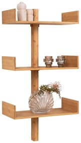 Poschodová bambusová polica v prírodnej farbe 50 cm Villa – House Nordic