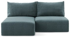 Tyrkysovomodrá rozkladacia/s úložným priestorom rohová pohovka (ľavý roh) Kalena – Makamii