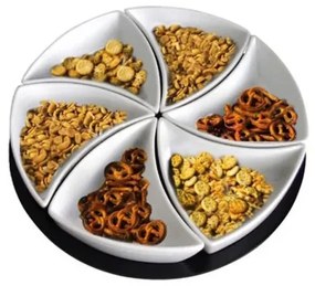 Sada misiek s podnosom TORO 6 ks keramika/drevo