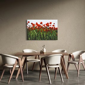 Obraz vlčích makov vo vetre (90x60 cm)