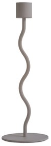 COOEE Design Kovový svietnik Curved Taupe 26 cm