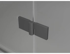 Mexen Lunar, L Duo výklopný sprchový kút 70 x 70 cm, 8mm číre sklo, grafitový profil, 834L-070L-070P-95-00