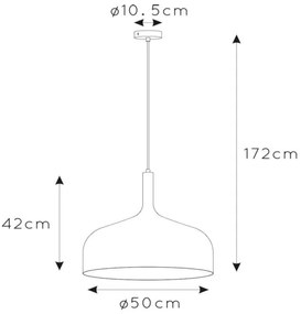 Lucide 30483/50/44 - Luster na lanku ROZALLA 1xE27/60W/230V oranžová