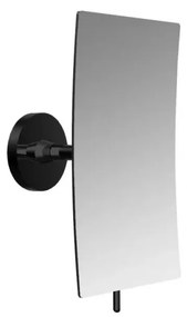 Emco Cosmetic mirrors Round - Nástenne hranaté kozmetické zrkadlo, 208x132 mm, 3x zväčšenie, čierne 109413337
