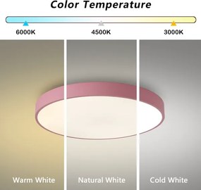 Brilagi - LED stropné svietidlo POOL LED/60W/230V 3000/4000/6000K 50 cm ružová